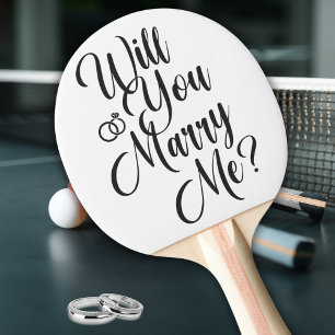 Raquette De Ping Pong Demande en mariage surprise « Voulez-vous m'épouse