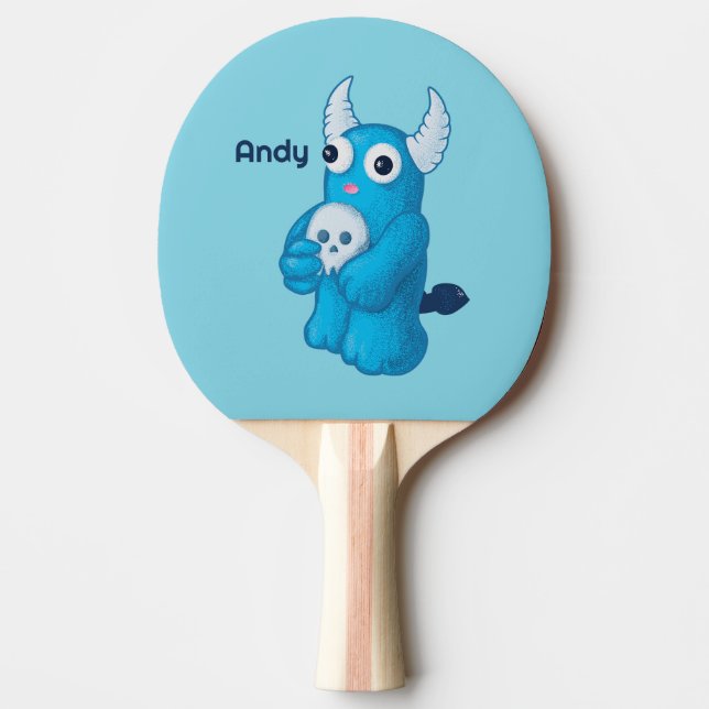 Raquette De Ping Pong Démon déplaisant Avec Crâne (Devant)