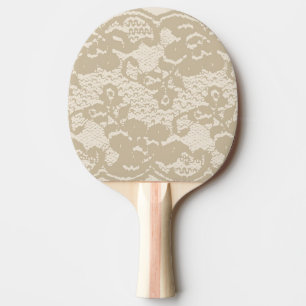 Raquette De Ping Pong Dentelle beige