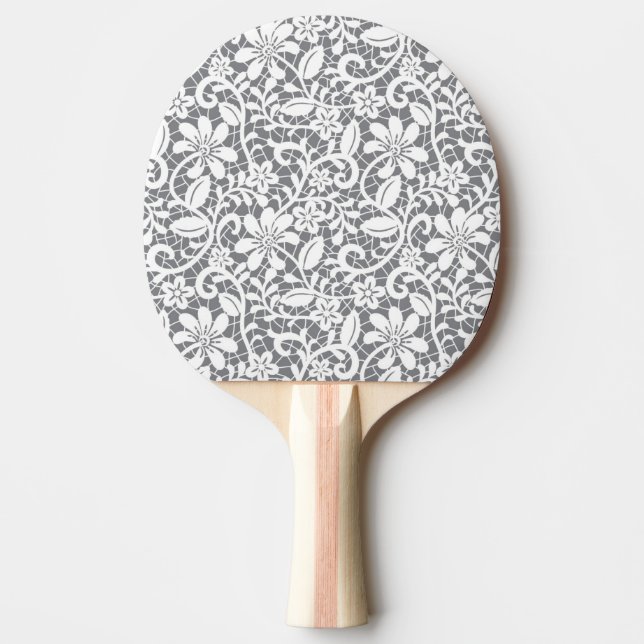 Raquette De Ping Pong Dentelle blanche 1 (Devant)