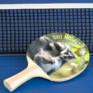 Raquette De Ping Pong Des lémuriens de Madagascar surpris