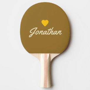 Raquette De Ping Pong Désert Chaud Milieu de Siècle Vintage Signature de