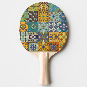 Raquette De Ping Pong Design de carreaux Talavera portugais