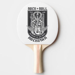 Raquette De Ping Pong Design Guitar Rock