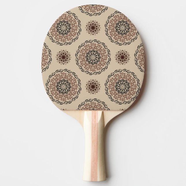 Raquette De Ping Pong design motif mandala (Devant)