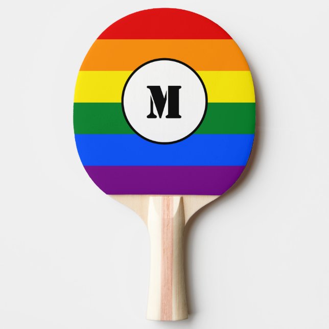 Raquette De Ping Pong Dessin à cordons LGBT (Devant)