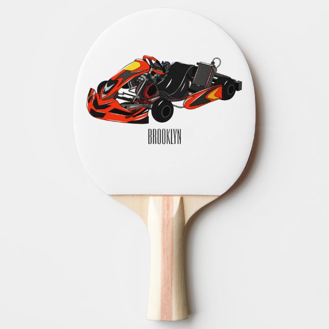 Raquette De Ping Pong dessin animé de Kart racing (Devant)