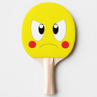 Raquette De Ping Pong Dessin animé en colère