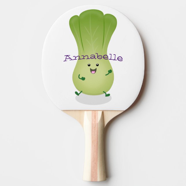 Raquette De Ping Pong dessin animé mignon de bok choy (Devant)