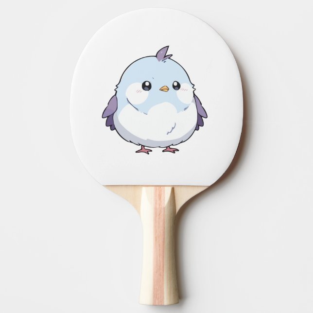 Raquette De Ping Pong Dessin d'oiseau Cute Kawaii Chubby - adorable Past (Devant)