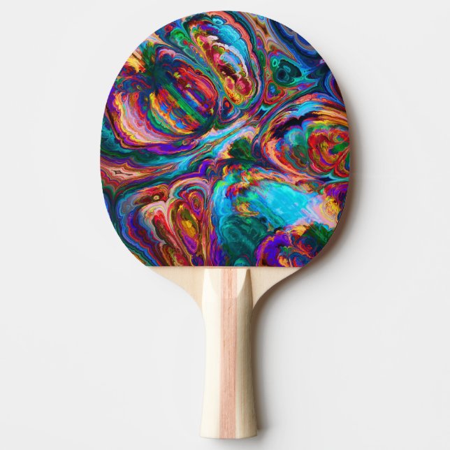Raquette De Ping Pong Dessin moderne de peintures (Devant)