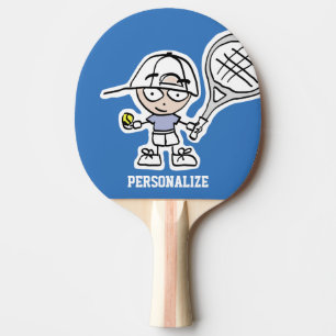 Raquette De Ping Pong Dessin sur mesure du garçon ping-pong paddle