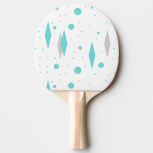 Raquette De Ping Pong Diamant Turquoise Rétro & Plaque de ping-pong Sta