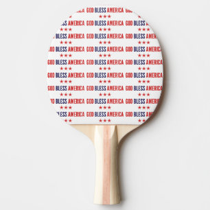 Raquette De Ping Pong Dieu bénisse l'Amérique