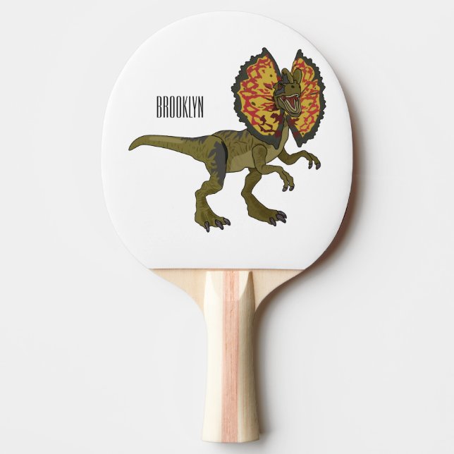 Raquette De Ping Pong Dilophosaurus dessin animé (Devant)