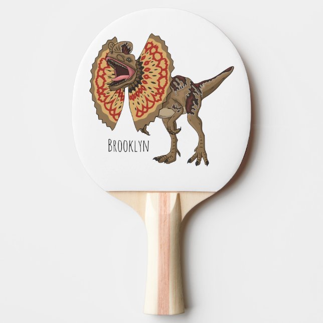 Raquette De Ping Pong Dilophosaurus dessin animé (Devant)