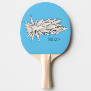 Raquette De Ping Pong Dirona albolineata nudibranche dessin animé