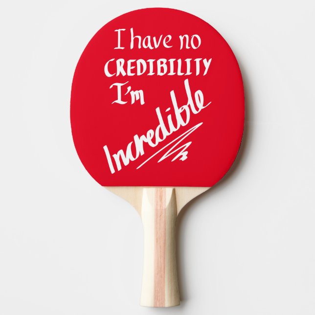 Raquette De Ping Pong Discours intérieur incroyablement drôle (Devant)