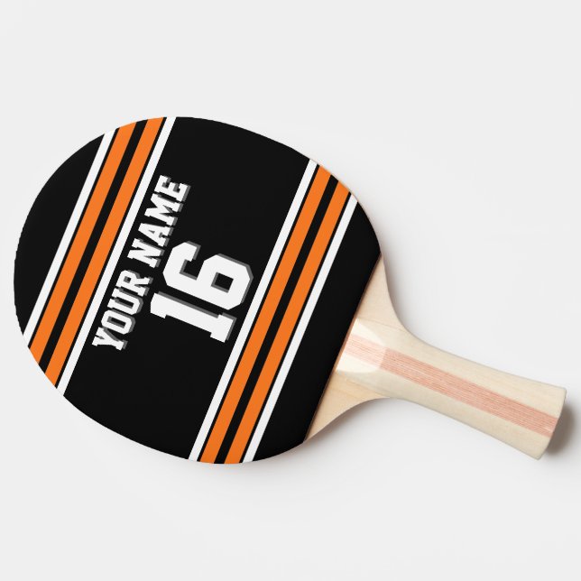Raquette De Ping Pong do-it-yourself BG Black Orange Team Jersey Numéro  (Côté)