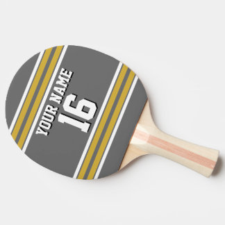 Raquette De Ping Pong do-it-yourself BG Gray Gold Team Jersey Numéro per