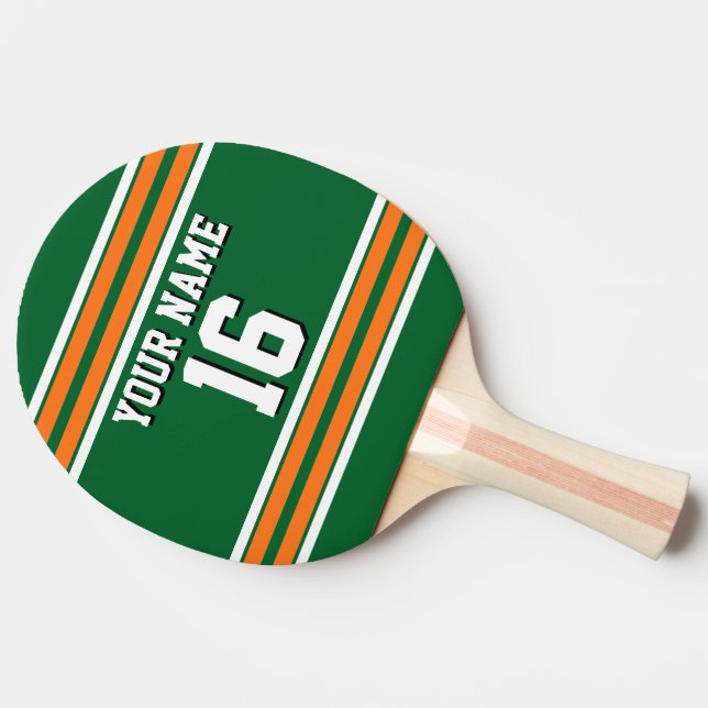 Raquette De Ping Pong do-it-yourself BG Green Orange Team Jersey Numéro  (Côté)