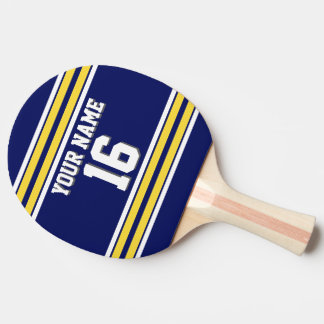 Raquette De Ping Pong do-it-yourself BG Navy Jellow Team Jersey Numéro p