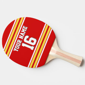 Raquette De Ping Pong do-it-yourself BG Red Yellow Team Jersey Numéro pe