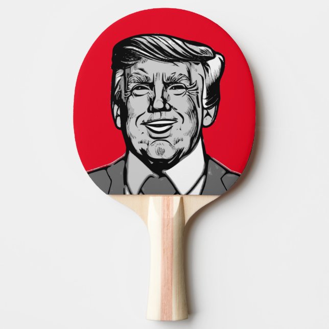 RAQUETTE DE PING PONG DONALD TRUMP (Devant)