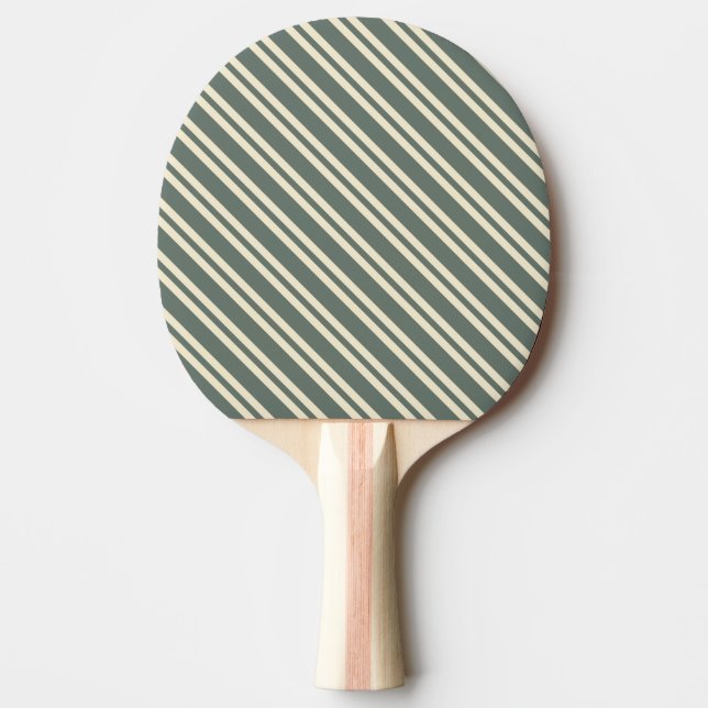 Raquette De Ping Pong Double Rayure Inclinée Gris Chaud (Devant)