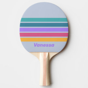 Raquette De Ping Pong Douce rêverie de pensée à travers les rayures avec
