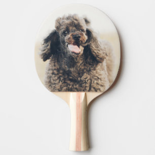 Raquette De Ping Pong Doux Poodle Chien Visage Sourire souriant