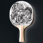 Raquette De Ping Pong dragon and tiger figfigting<br><div class="desc">dragon et lutte des tigres ...  illustration</div>