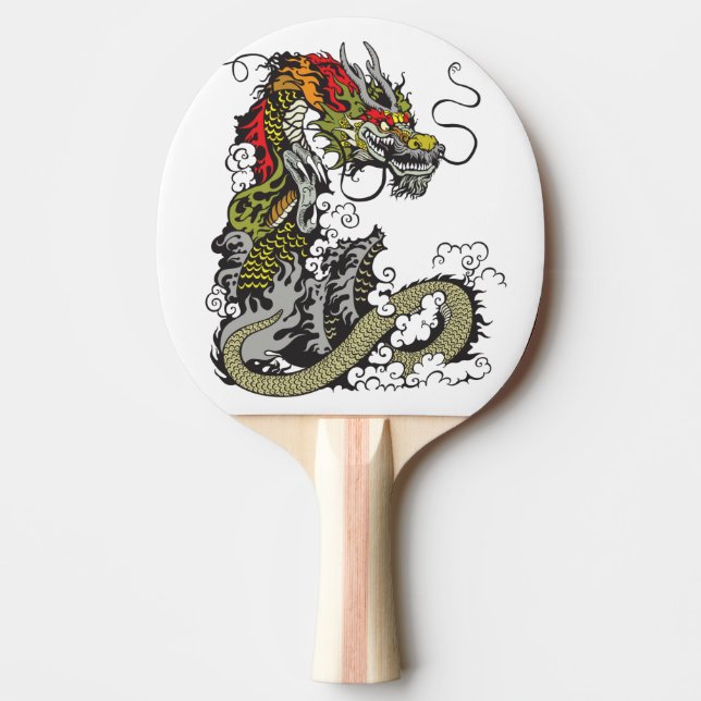 Raquette De Ping Pong dragon chinois (Devant)