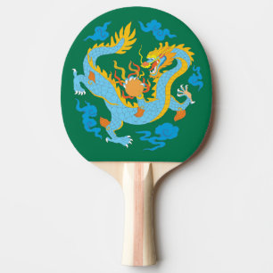 Raquette De Ping Pong Dragon chinois classique coloré
