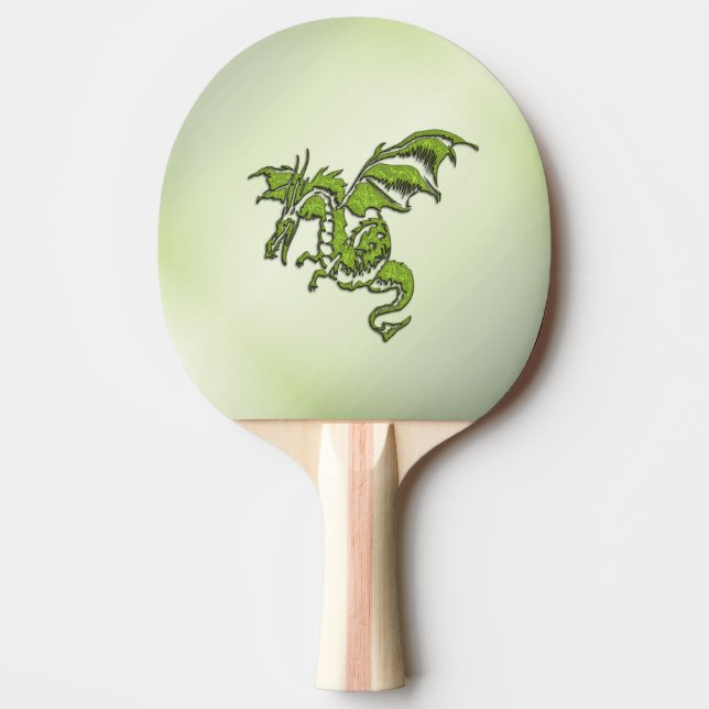 Raquette De Ping Pong Dragon de combat vert (Devant)