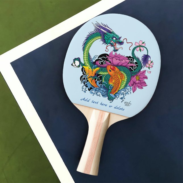 Raquette De Ping Pong Dragon d'eau chinois Poisson Koi (Créateur téléchargé)