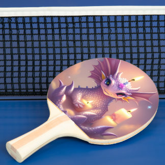 Raquette De Ping Pong Dragon d'Imaginaire aux bougies d'anniversaire