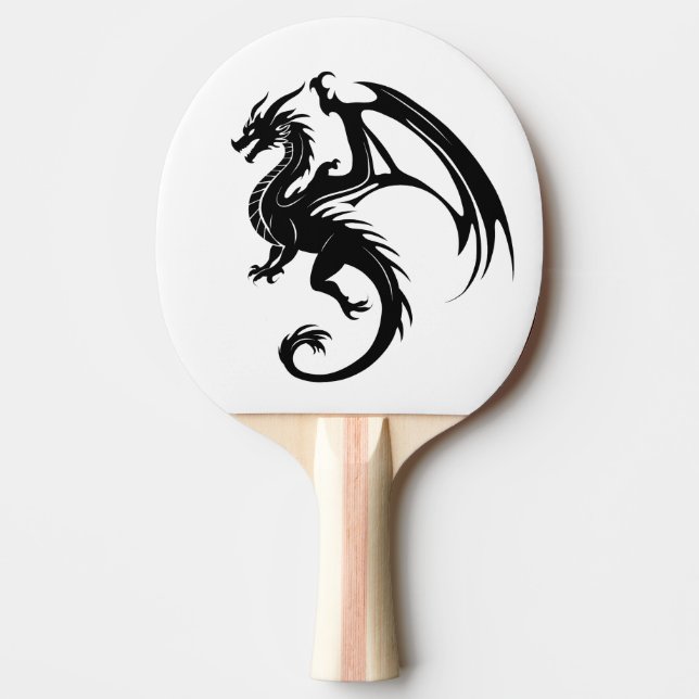 Raquette De Ping Pong Dragon noir (Devant)
