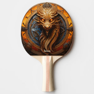 Raquette De Ping Pong Dragon Orange Féroce Personnalisé