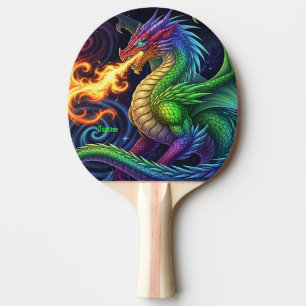 Raquette De Ping Pong Dragon qui souffle du feu Personnalisé