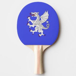 Raquette De Ping Pong Dragon Rampant Argent
