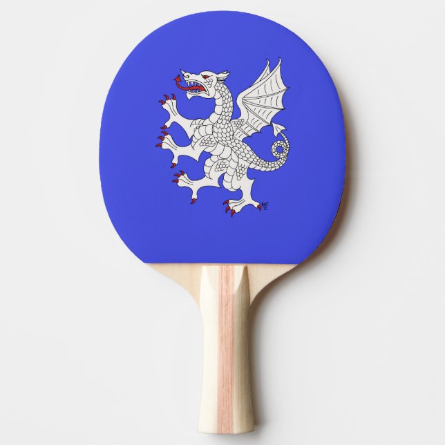 Raquette De Ping Pong Dragon Rampant Argent (Devant)