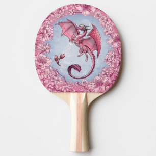 Raquette De Ping Pong Dragon rose du printemps Nature Imaginaire Art
