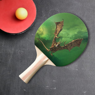 Raquette De Ping Pong Dragon Wyvern Volant Espace Nébuleuse