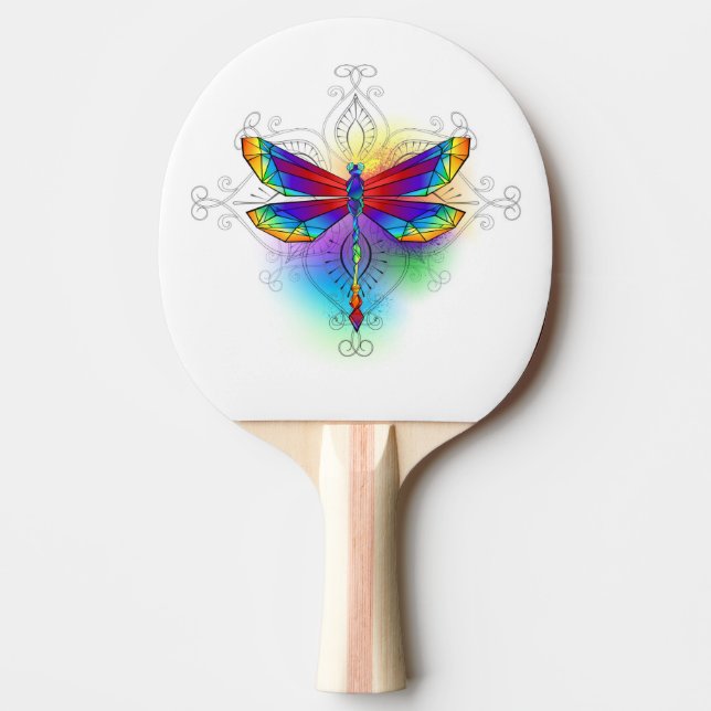 Raquette De Ping Pong Dragonfly en arc-en-ciel (Devant)