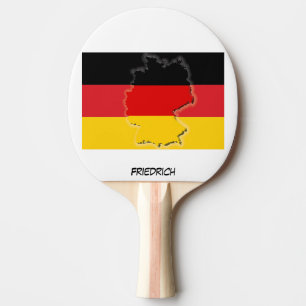 Raquette De Ping Pong DRAPEAU ALLEMAGNE & CARTE Deutschland Personnalisé