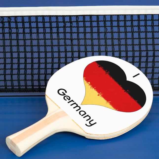 Raquette De Ping Pong Drapeau allemand I Heart Allemagne (Insitu)
