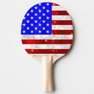 Raquette De Ping Pong Drapeau américain