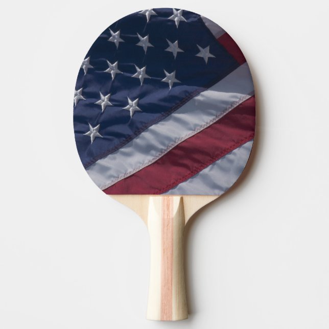Raquette De Ping Pong Drapeau américain. (Devant)