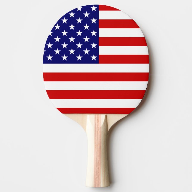 Raquette De Ping Pong Drapeau américain % (Devant)